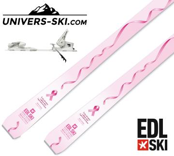 Ski EDL SKI Octobre Rose Femme 2023 + fixation Vist