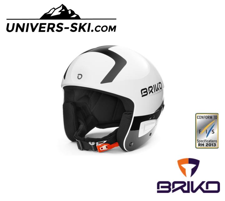 Casque de ski BRIKO Vulcano FIS 6.8 SHINY WHITE BLACK ADULTE 2024