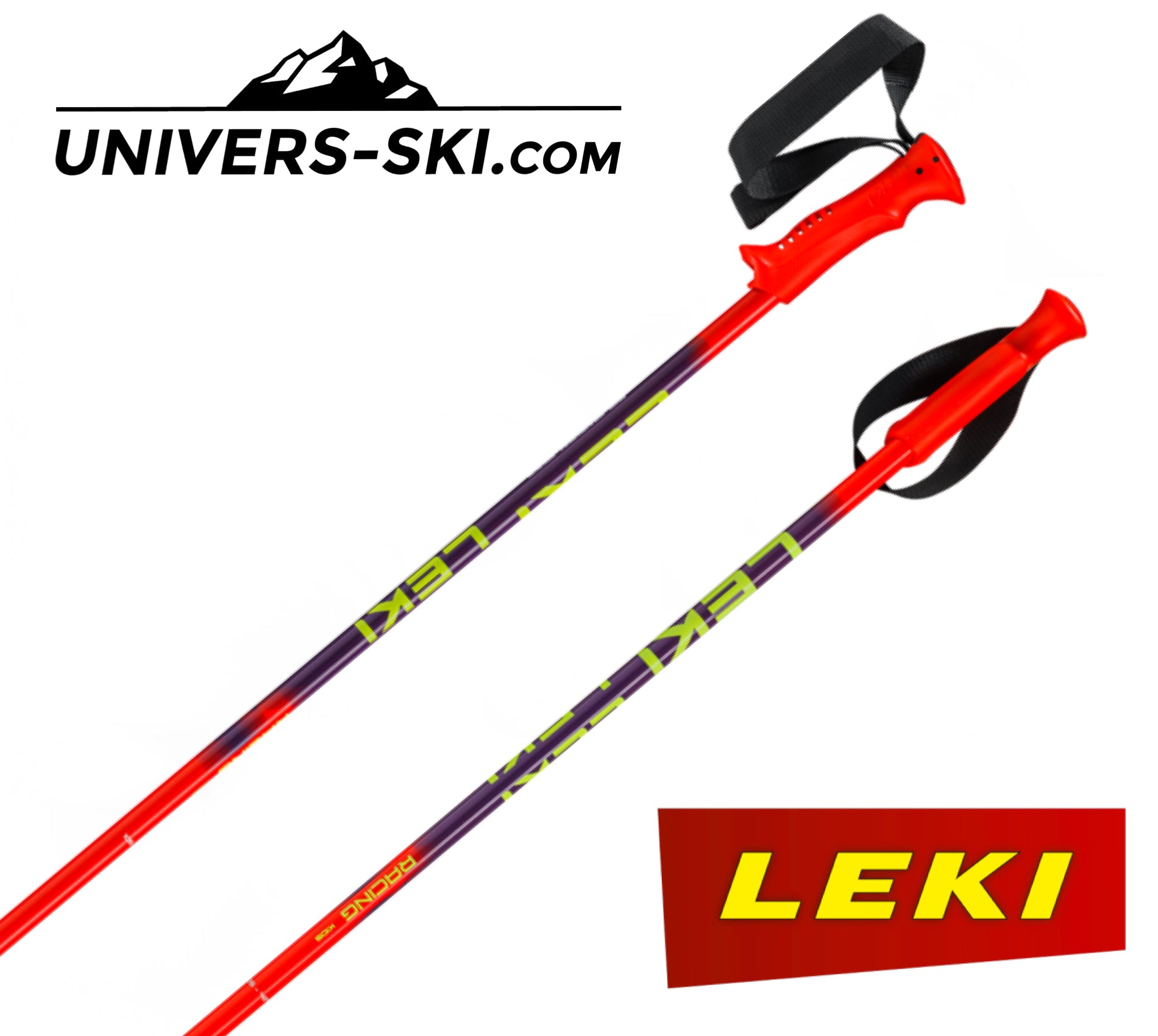 Bâtons de ski Leki Racing Kid Rouge 2027