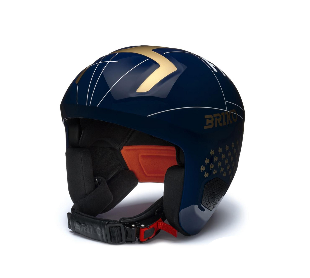 Casque de ski BRIKO Vulcano FIS 2.0 France Shiny Tangaroa Blue Gold White 2027