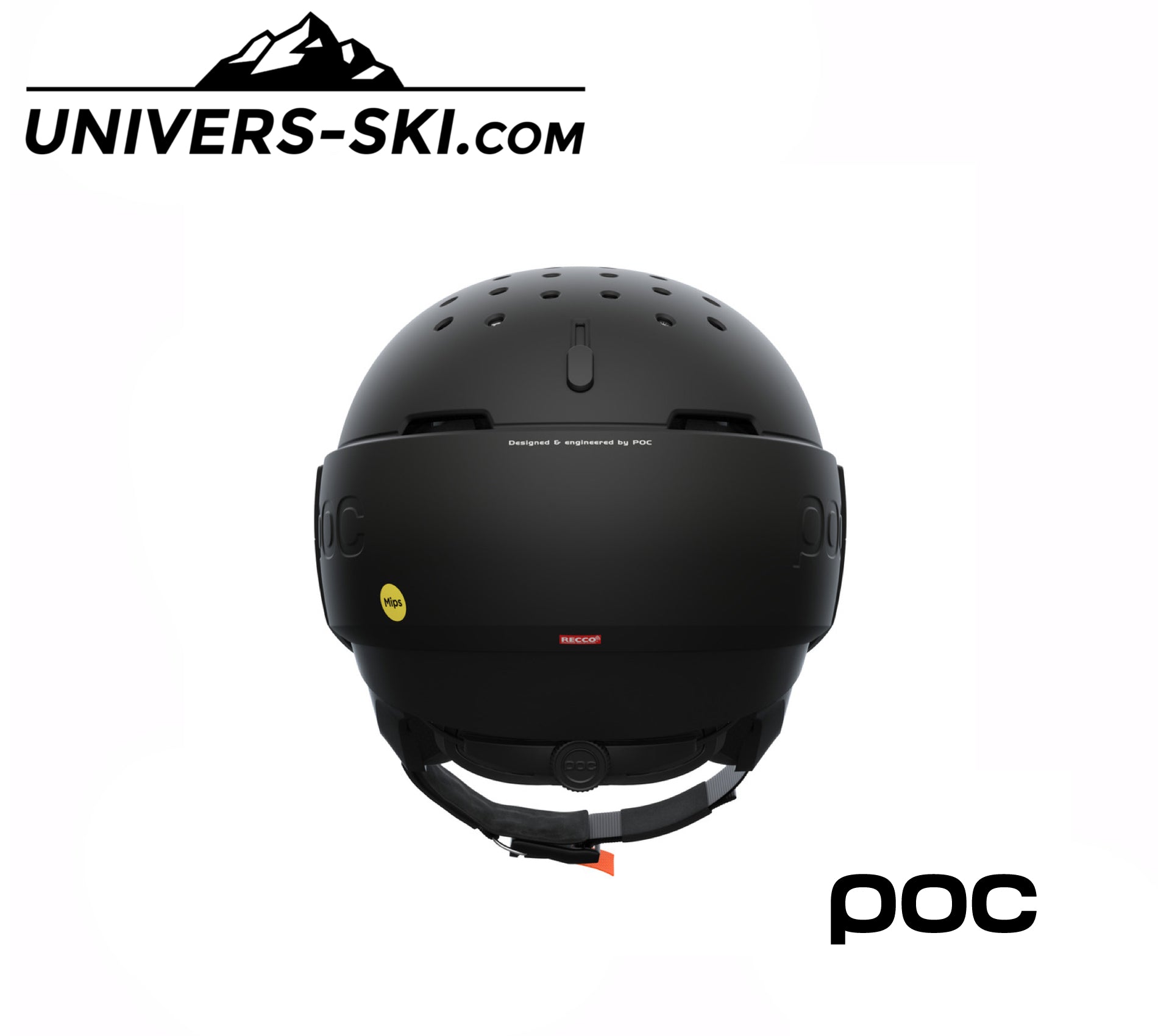 Casque de ski POC Levator Mips Uranium Black Visière 2026