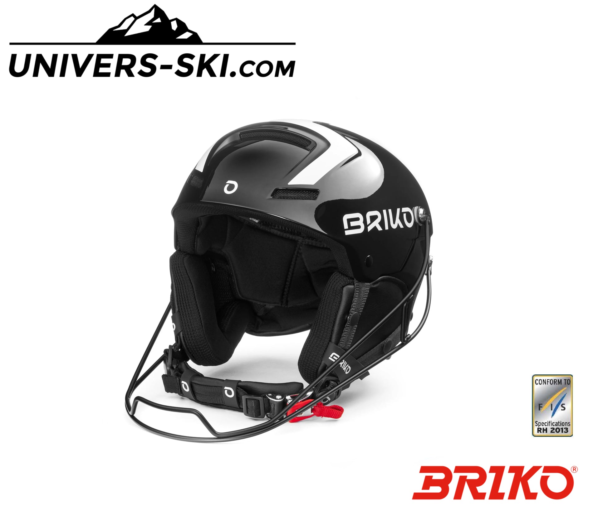 Casque de ski BRIKO SLALOM EPP 2.0 Shiny Black White 2026