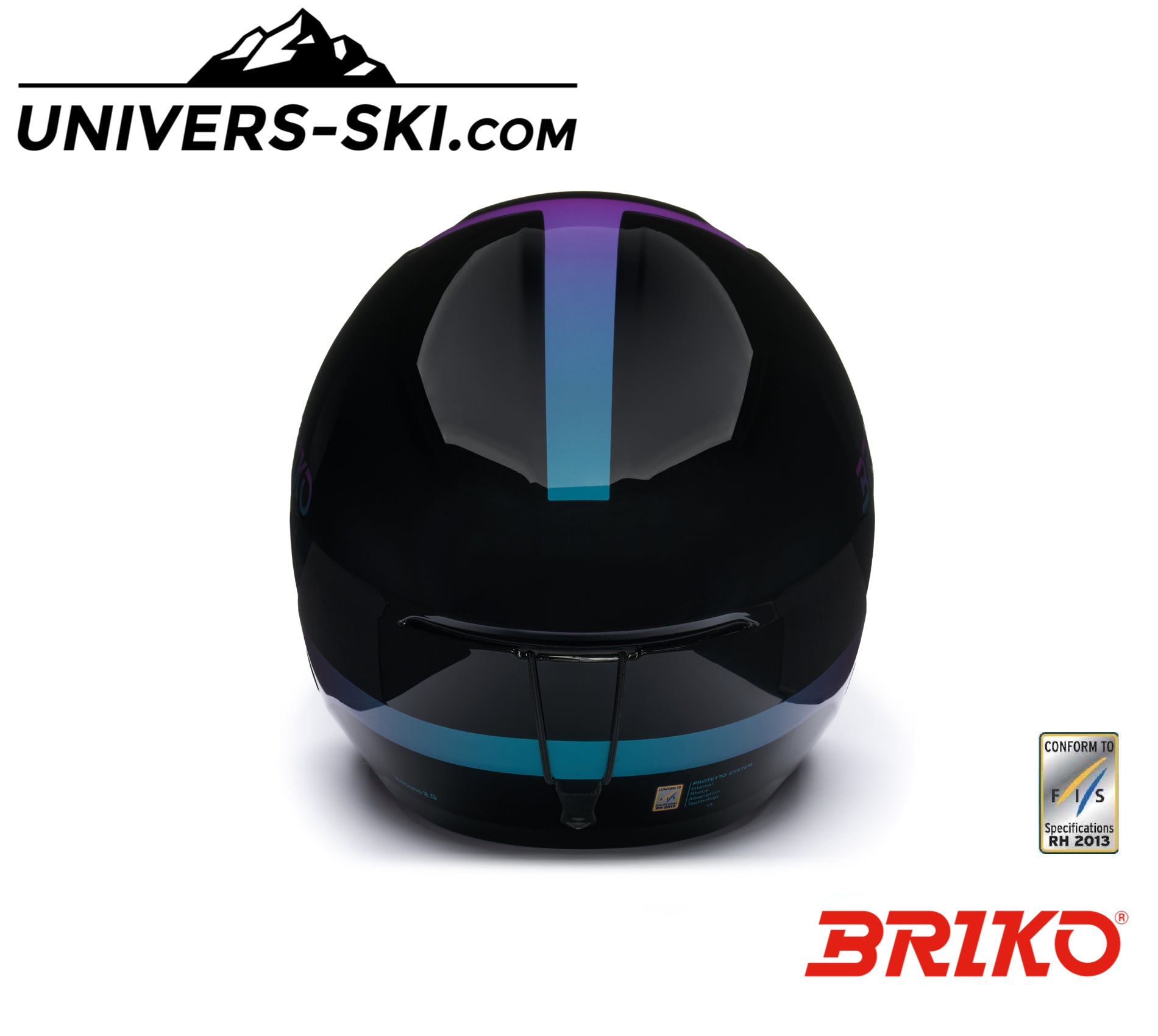 Casque de ski BRIKO Vulcano FIS 2.0 Shiny Black Violet Bondi Blue 2026