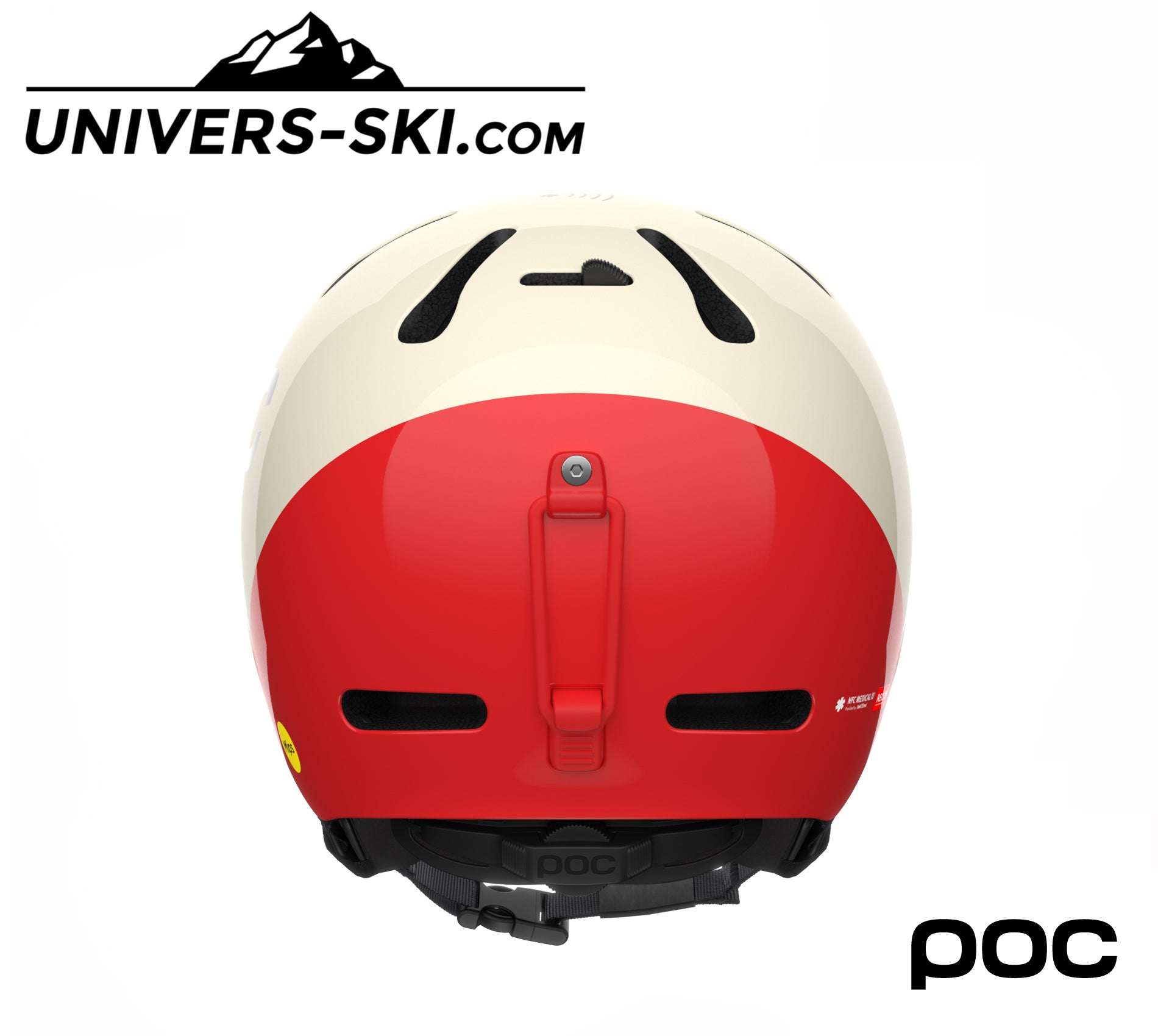 Casque de ski POC Obex BC Mips Monaco White & Red 2026