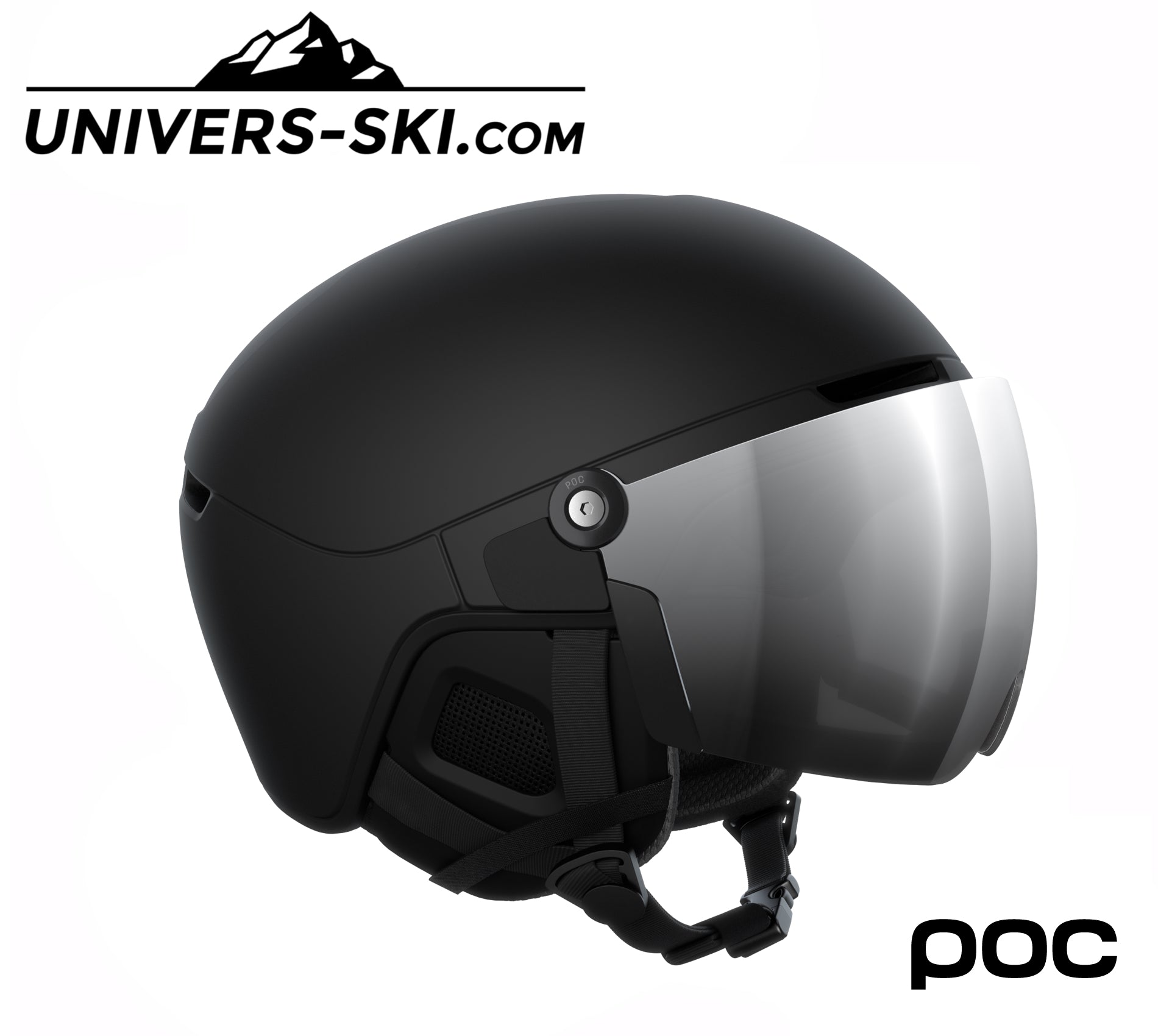 Casque de ski POC Obex Visor Uranium Black Matt Sunny Silver 2026
