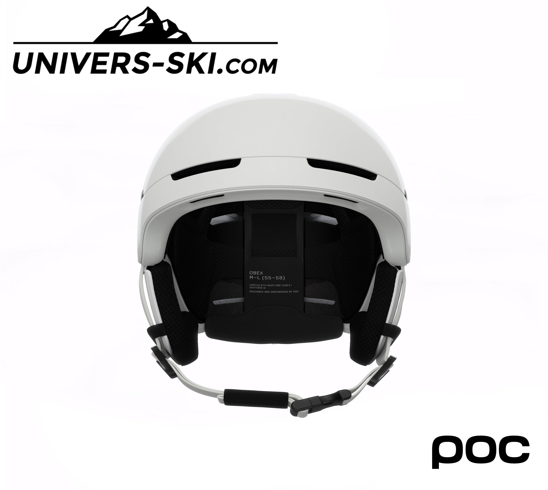 Casque de ski POC Obex BC Mips Hydrogen White / Fluorescent Orange 2027