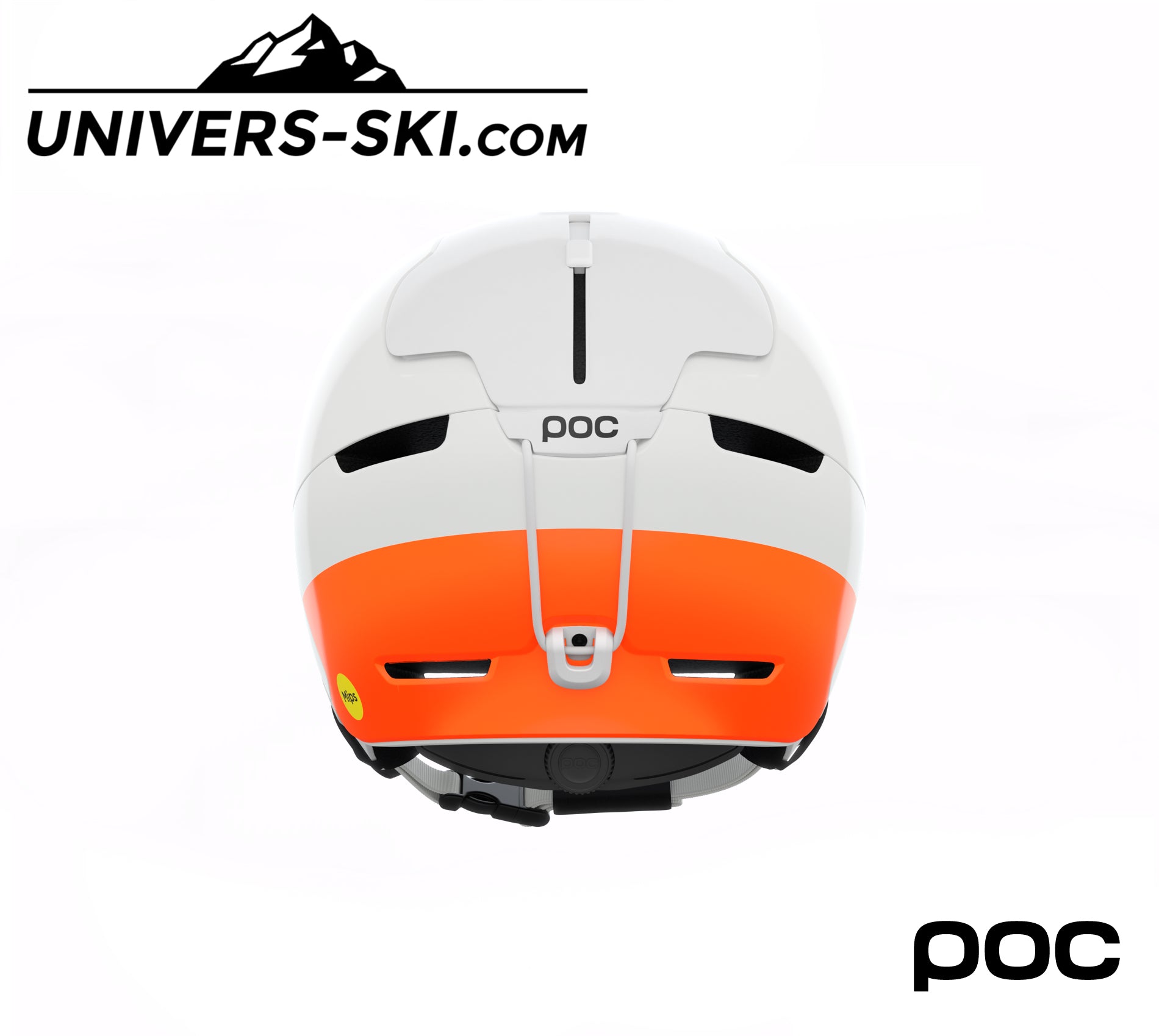 Casque de ski POC Obex BC Mips Hydrogen White / Fluorescent Orange 2027