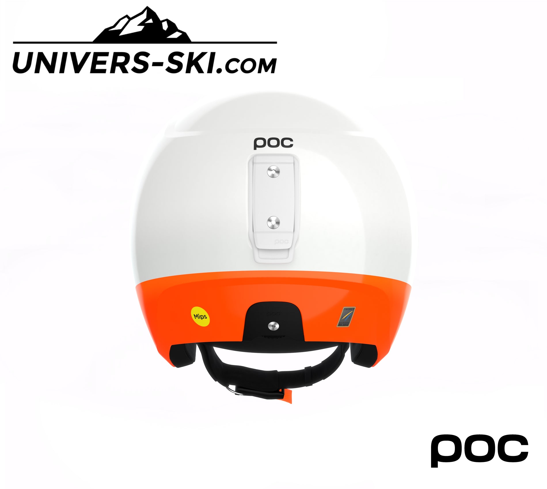 Casque de ski POC Skull Dura X Mips FIS Hydrogen White / Fluorescent Orange 2027