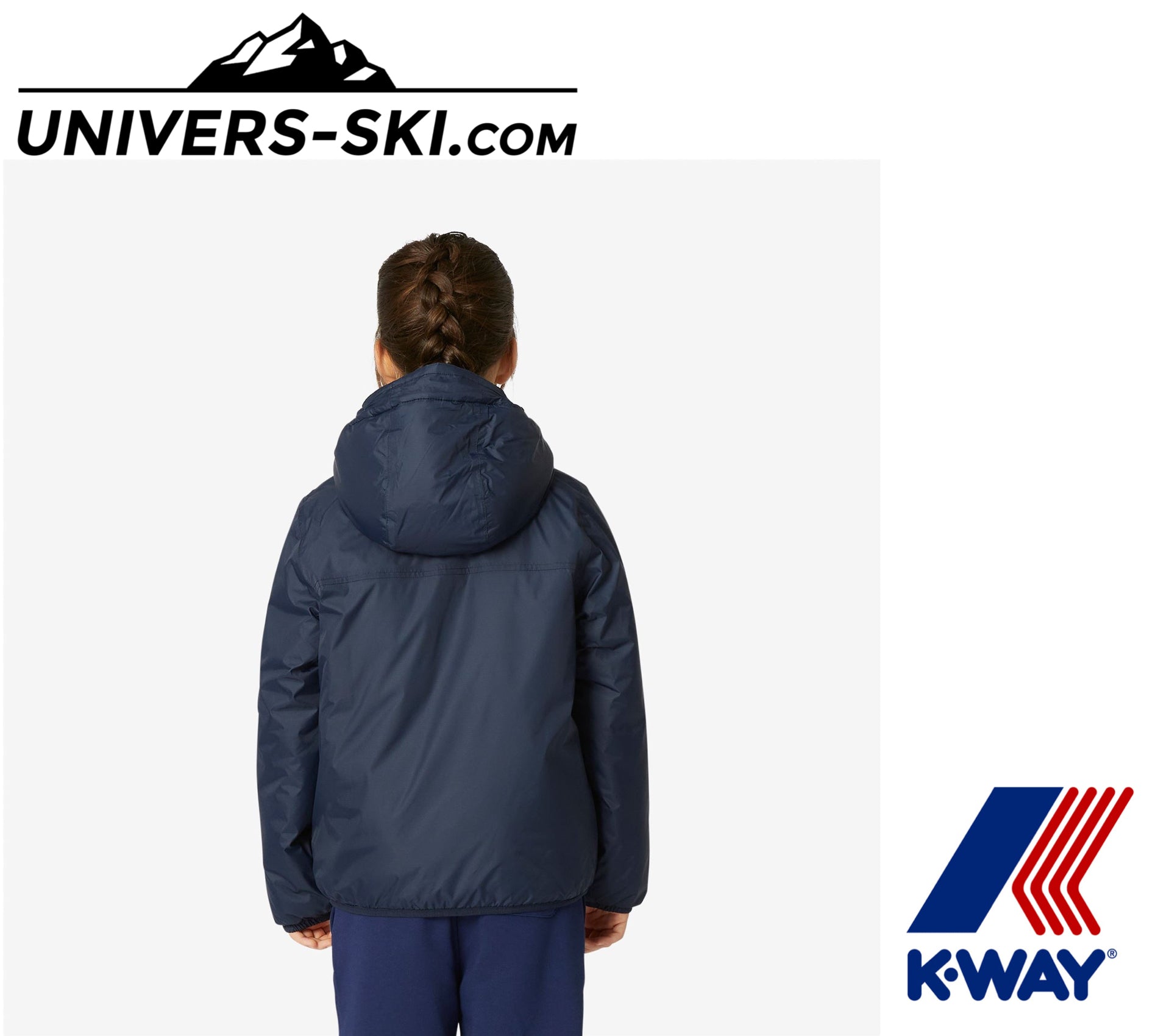 Imperméable K-Way Le Vrai 3.0 Claude Orsetto Kids Ecru Blue Depth 2026