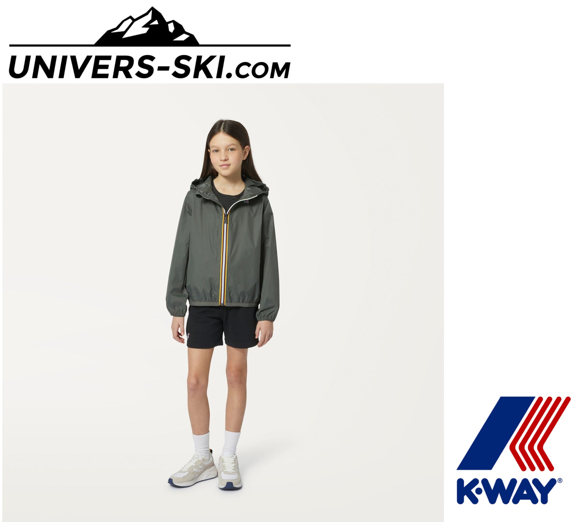 Imperméable K-Way Le Vrai 3.0 Claude Kids Green Blackish 2026