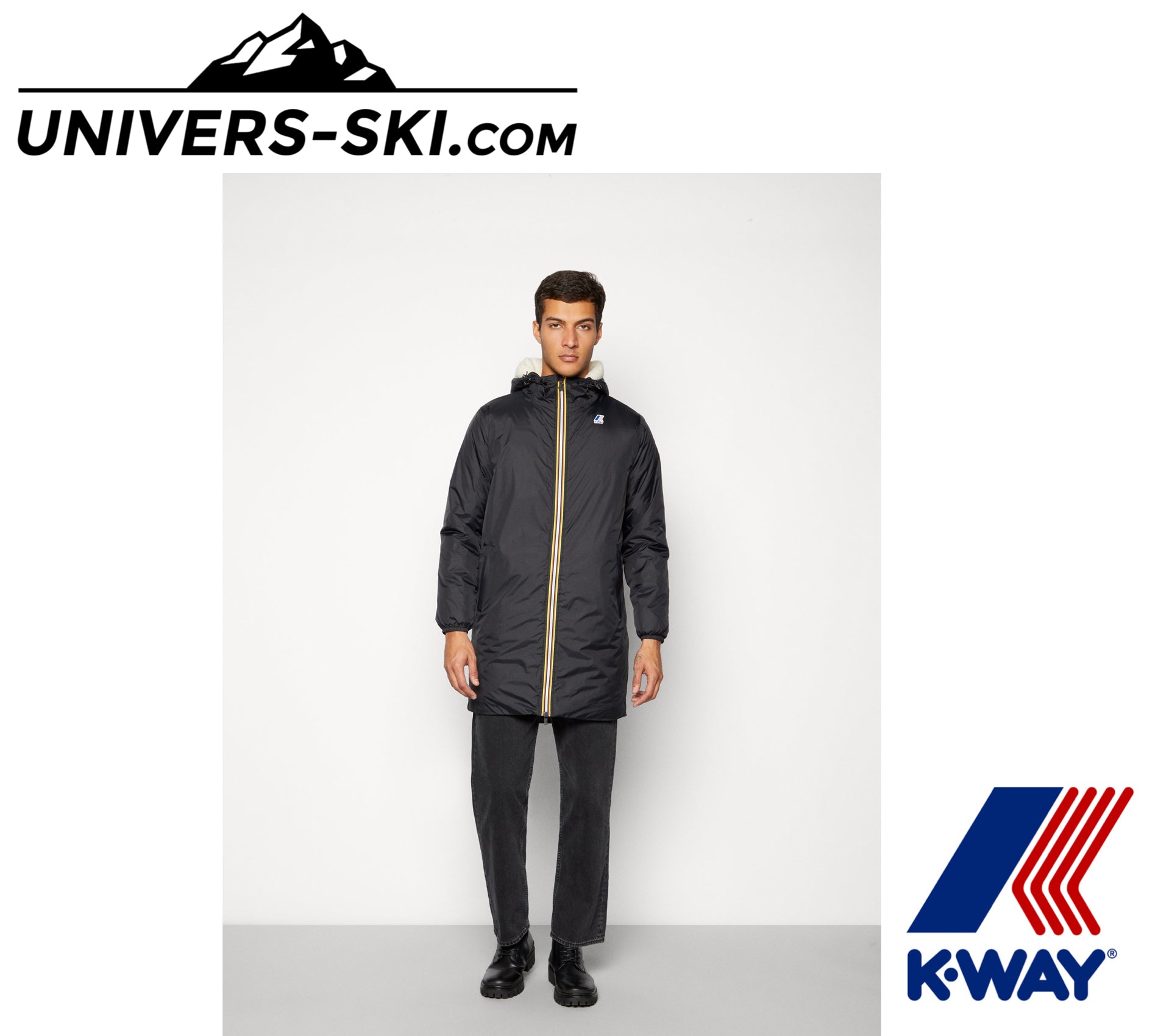 Imperméable K-Way Le Vrai 4.0 Eiffel East Orsetto Black Pure 2026
