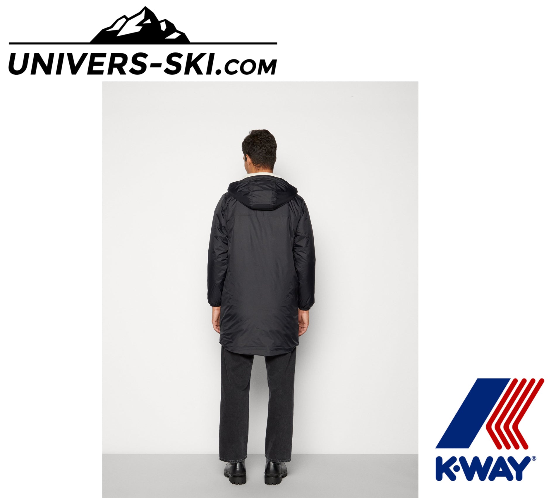 Imperméable K-Way Le Vrai 4.0 Eiffel East Orsetto Black Pure 2026
