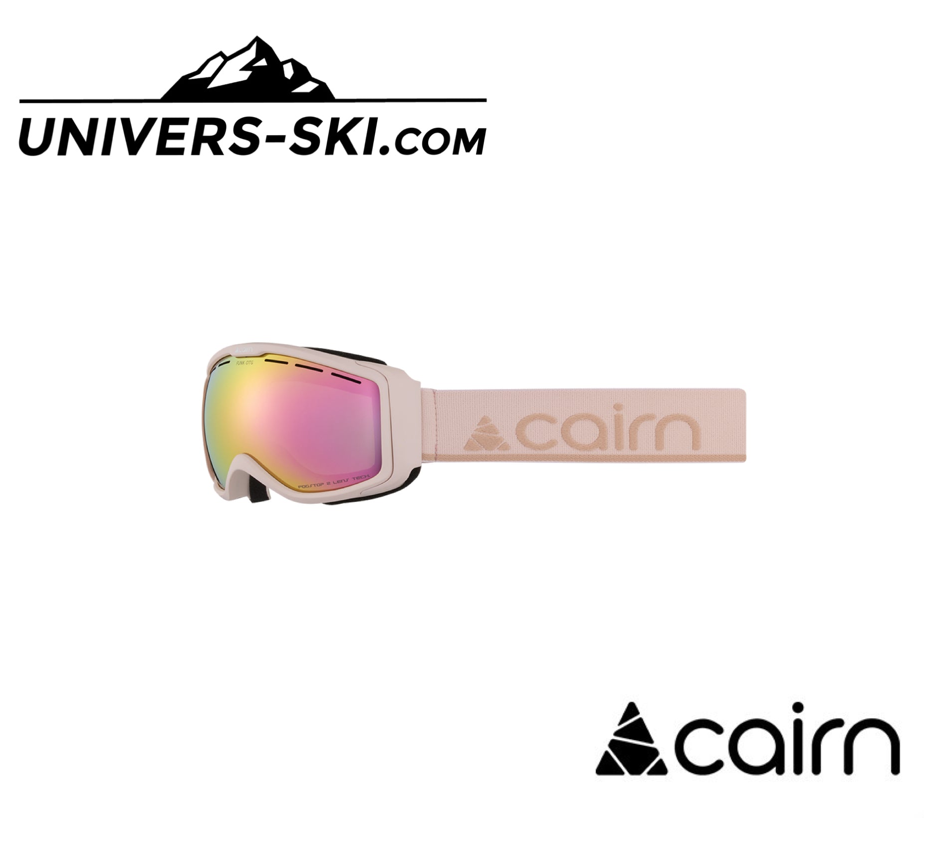 Masque de ski Cairn Junior FUNK OTG Porteurs de Lunettes Rose Powder SPX 3000