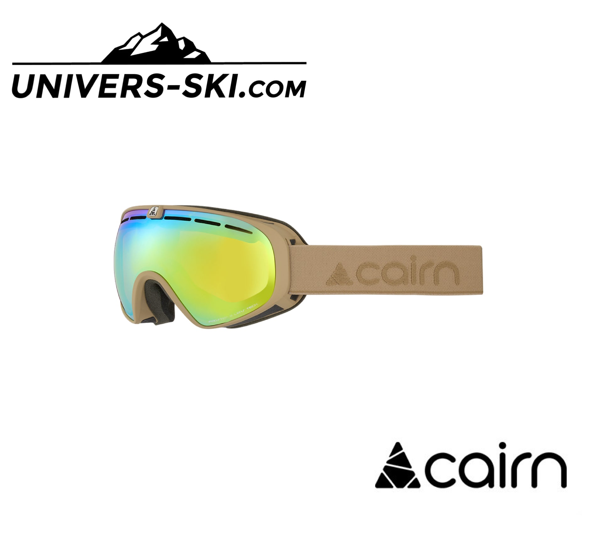 Masque de ski Cairn Adulte SPOT OTG Porteurs de Lunettes Mat Biscuit SPX 3000