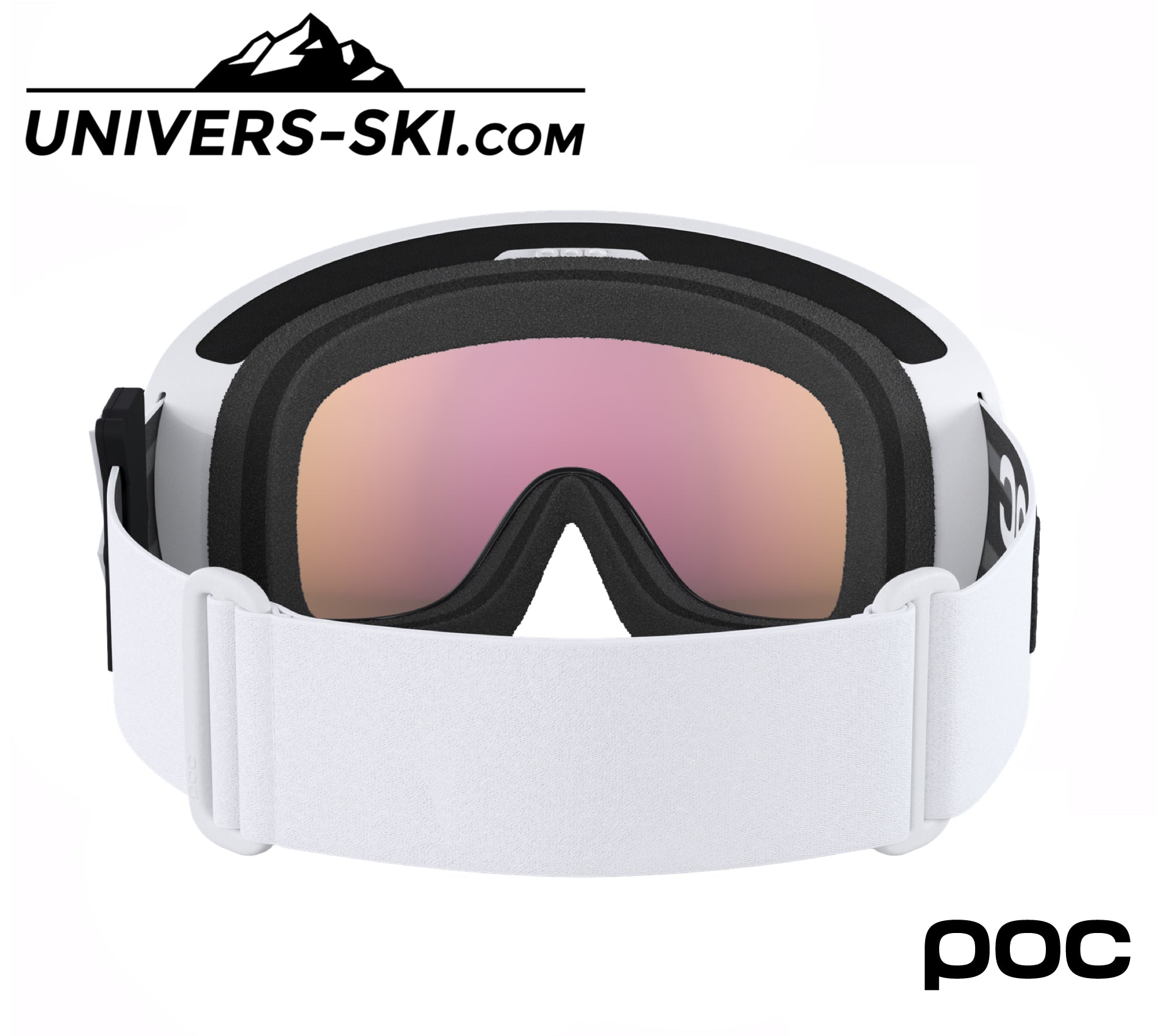 Masque de ski POC Fovea Blixten White Sunny Orange 2026