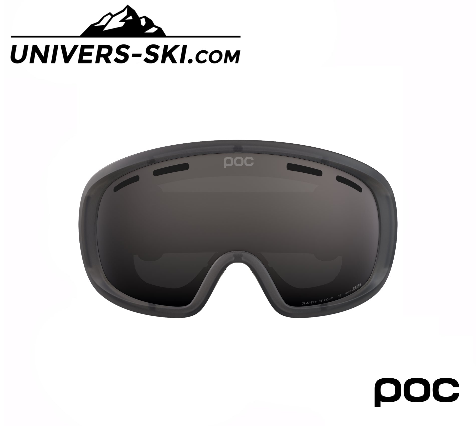 Masque de ski POC Fovea Raw Black 2026