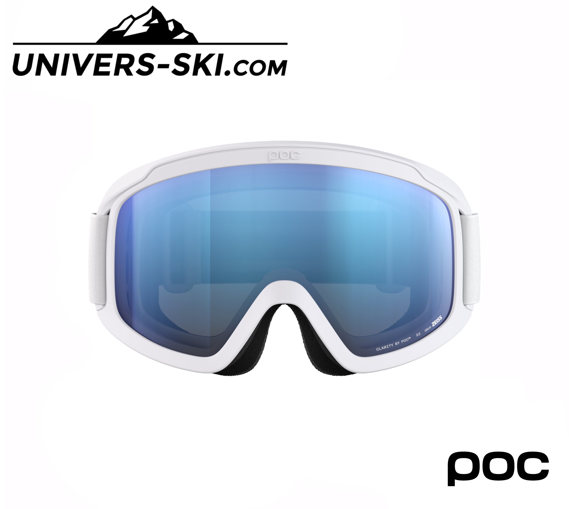 Masque de ski POC Opsin Clarity Hydrogen White Sunny Blue 2026
