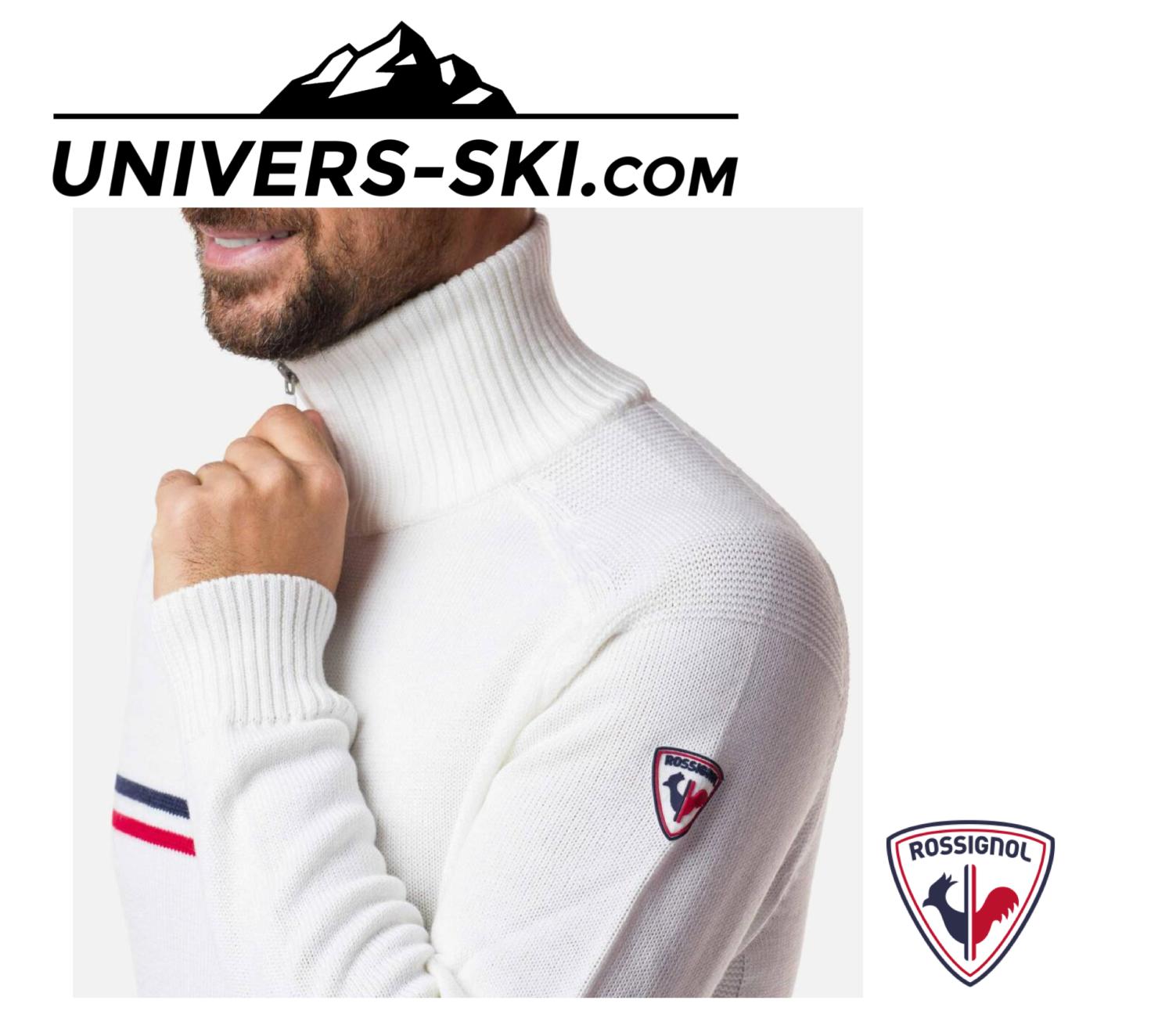 Pull ROSSIGNOL Homme Major ½ Zip Blanc 2026