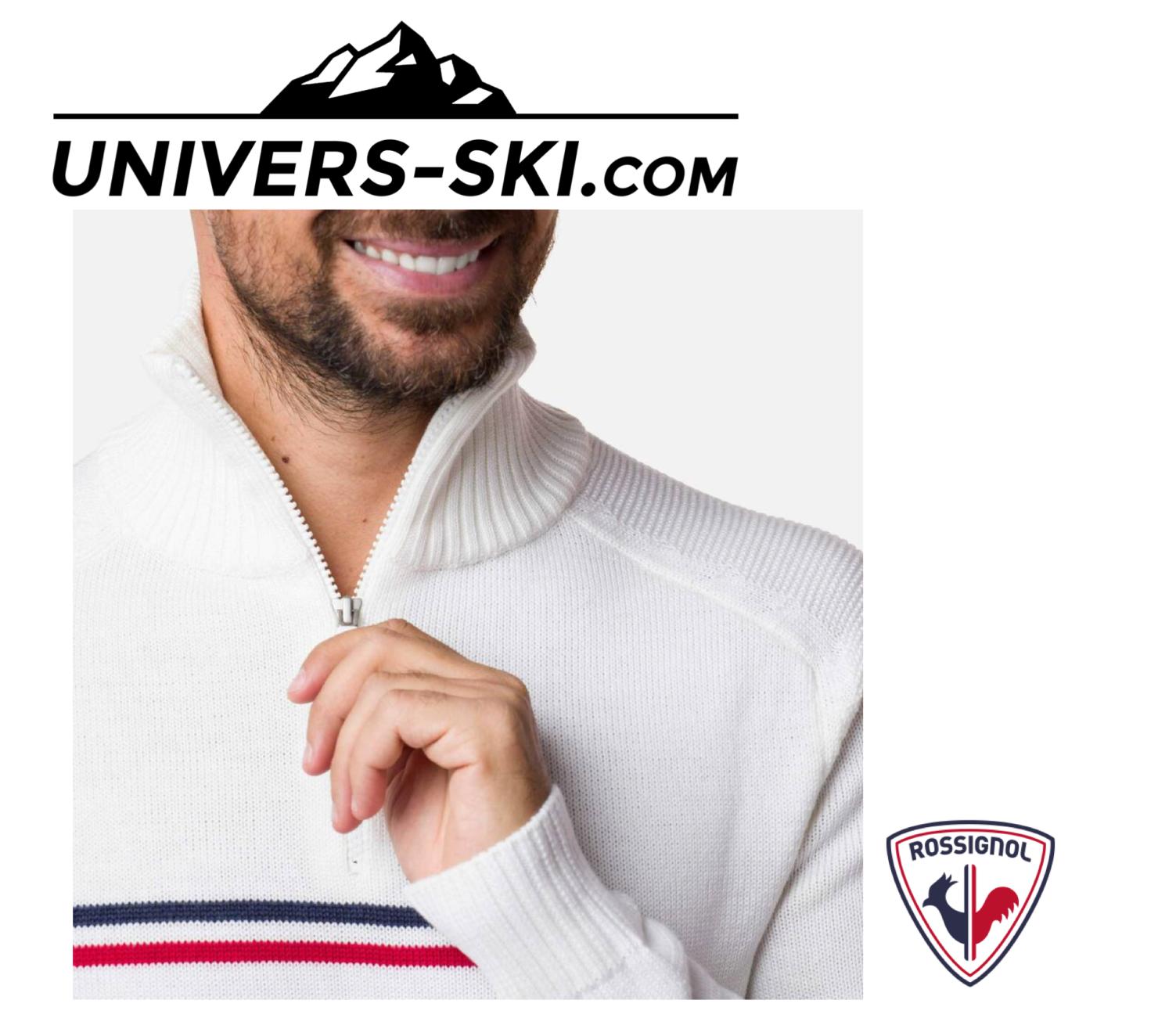 Pull ROSSIGNOL Homme Major ½ Zip Blanc 2026