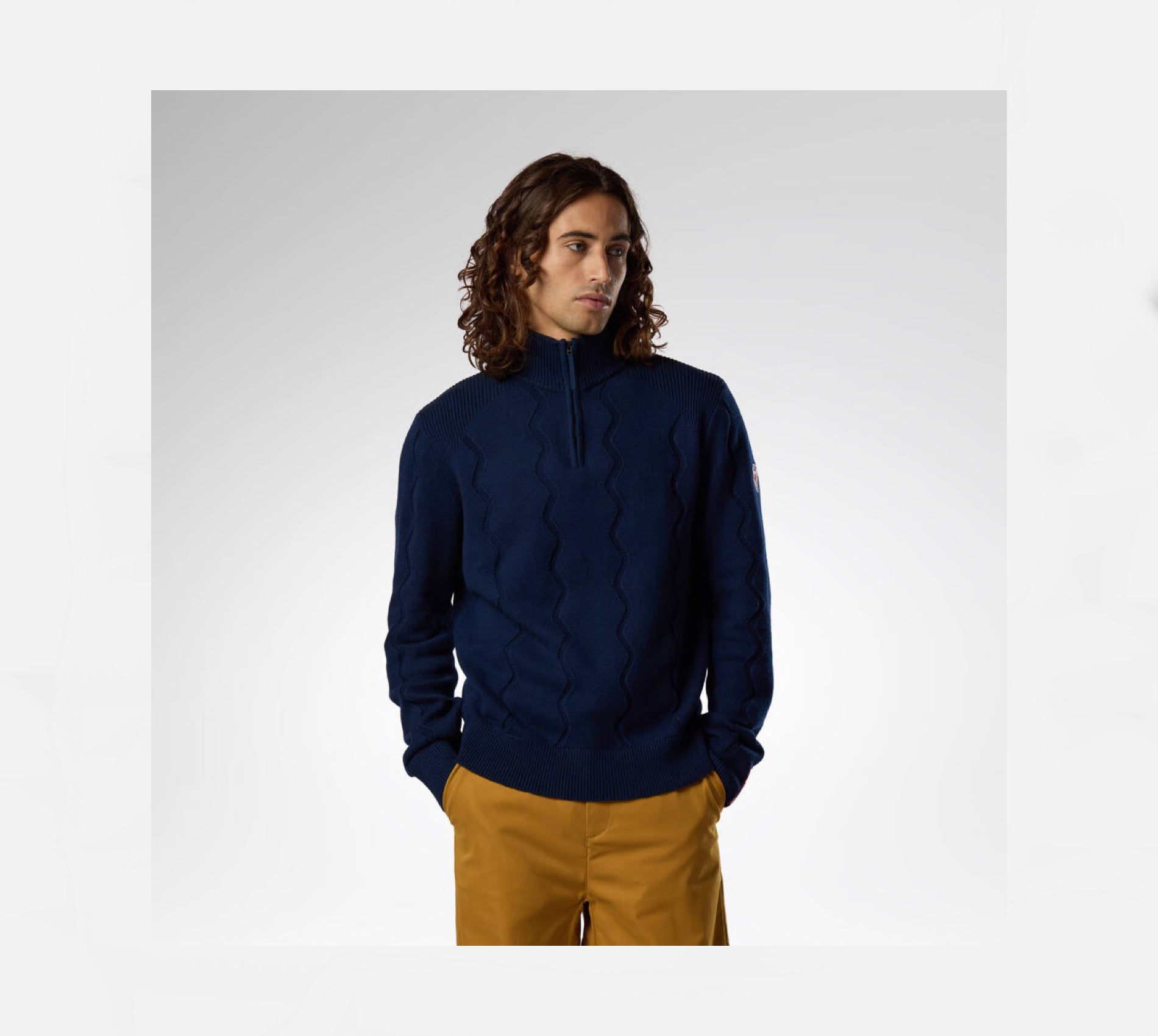 Pull ROSSIGNOL Homme M Corbyr Half Zip Sweater Dark Navy 2027