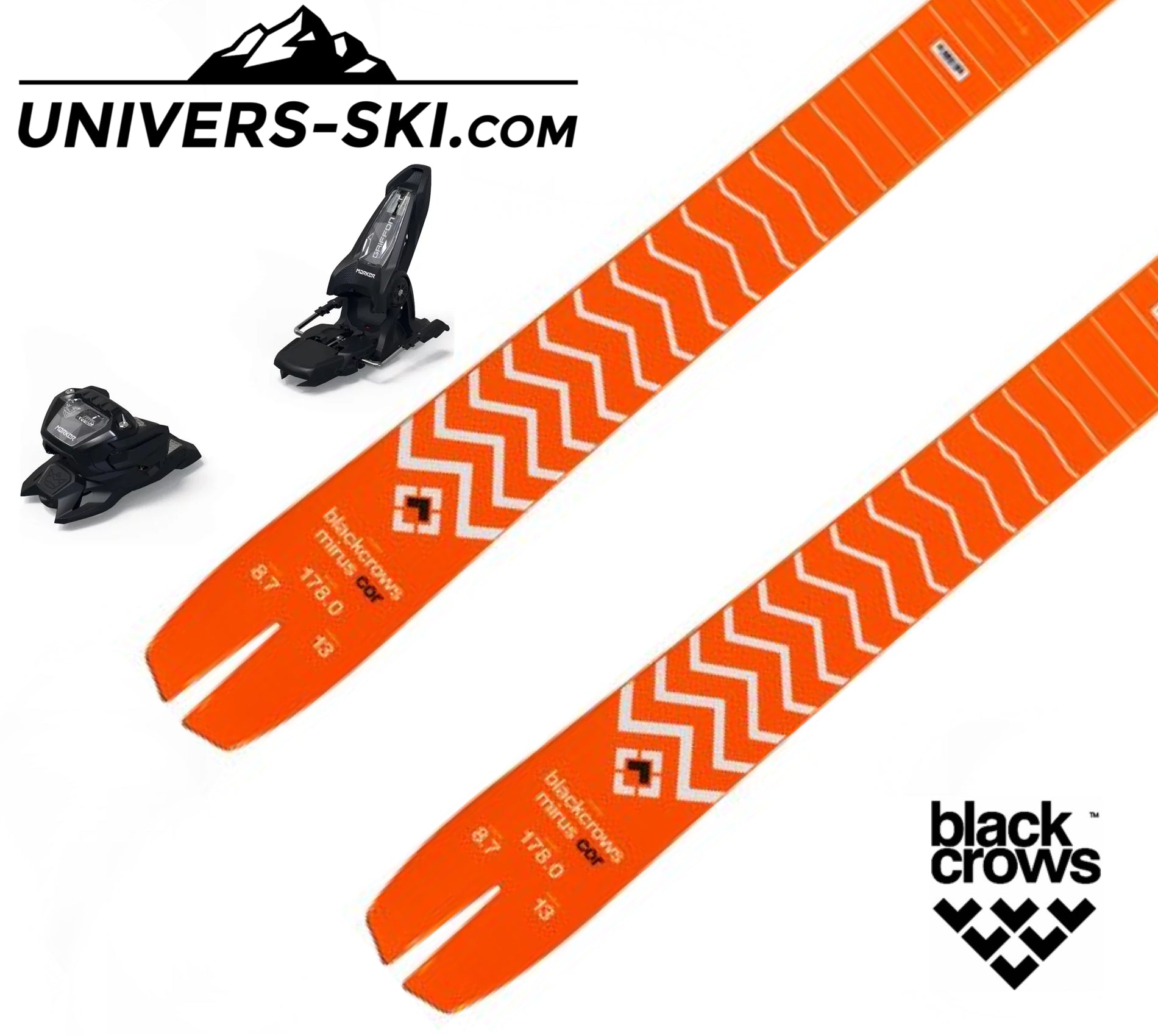 Ski BLACK CROWS Mirus Cor 2027 + fixation Squire 11 Demo GW
