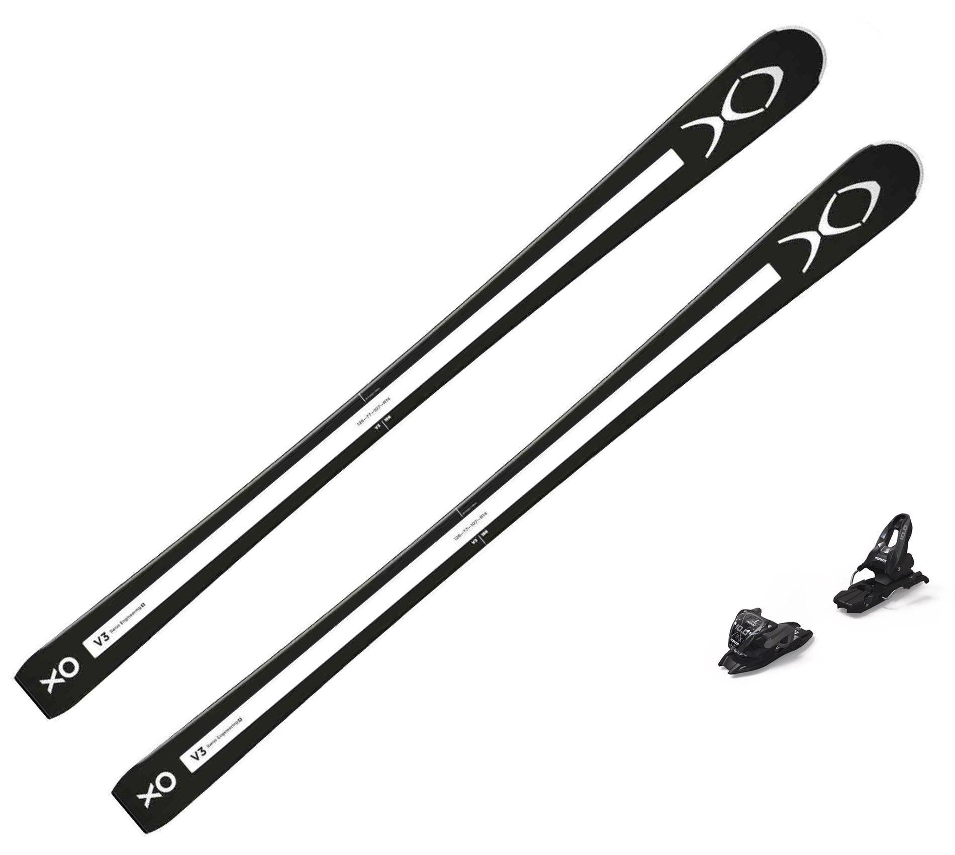 Ski Exonde XO V3 Noir/Blanc 2026 + fixations VMotion 10