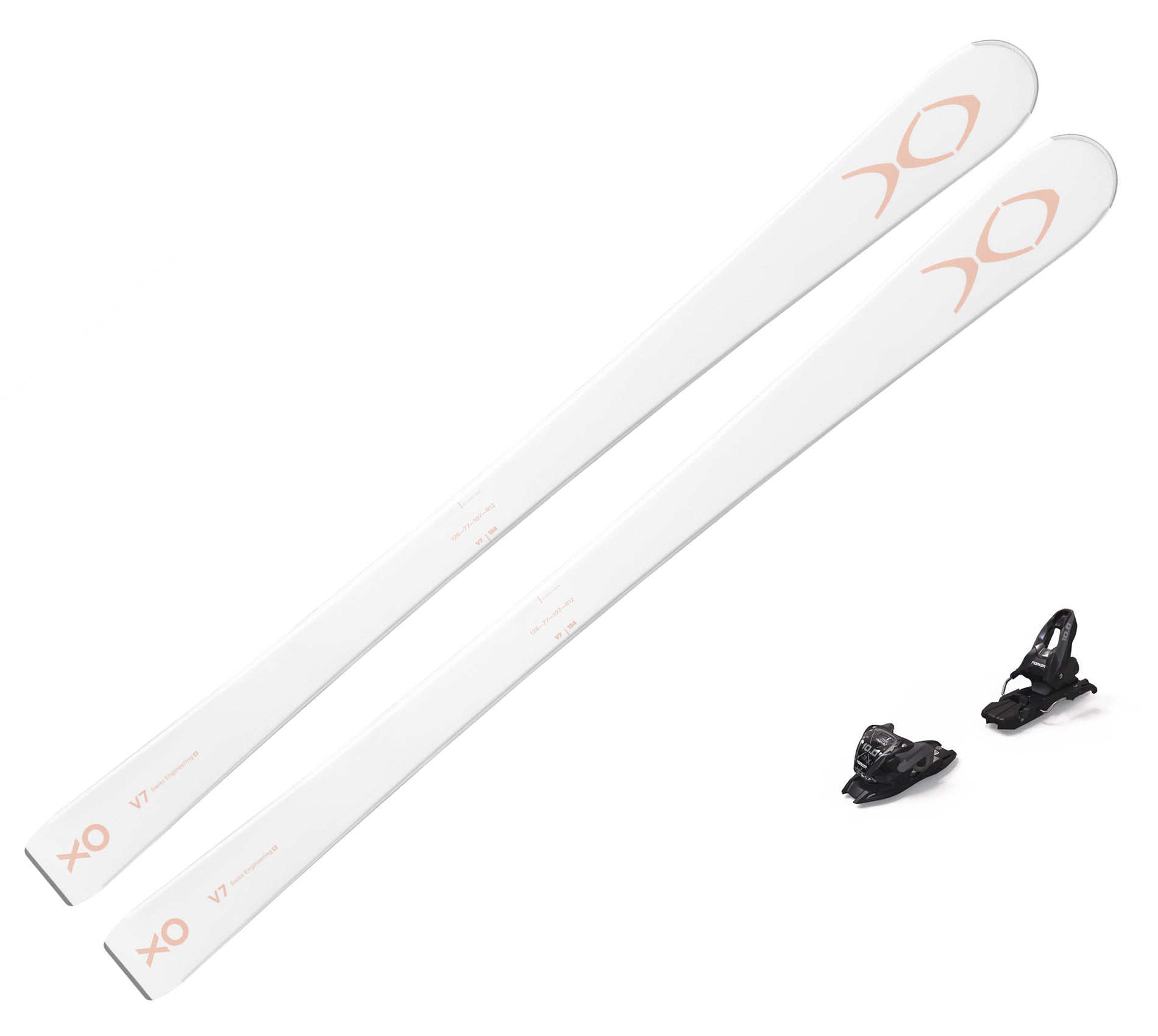 Ski Exonde XO V7 Powdery Pink 2026 + fixations VMotion 10