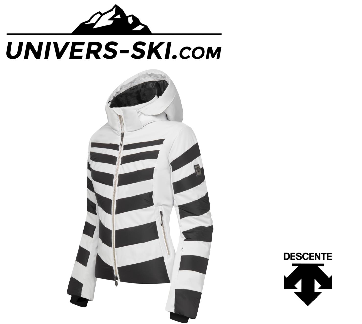 Blouson de ski DESCENTE femme Nika blanc et noir