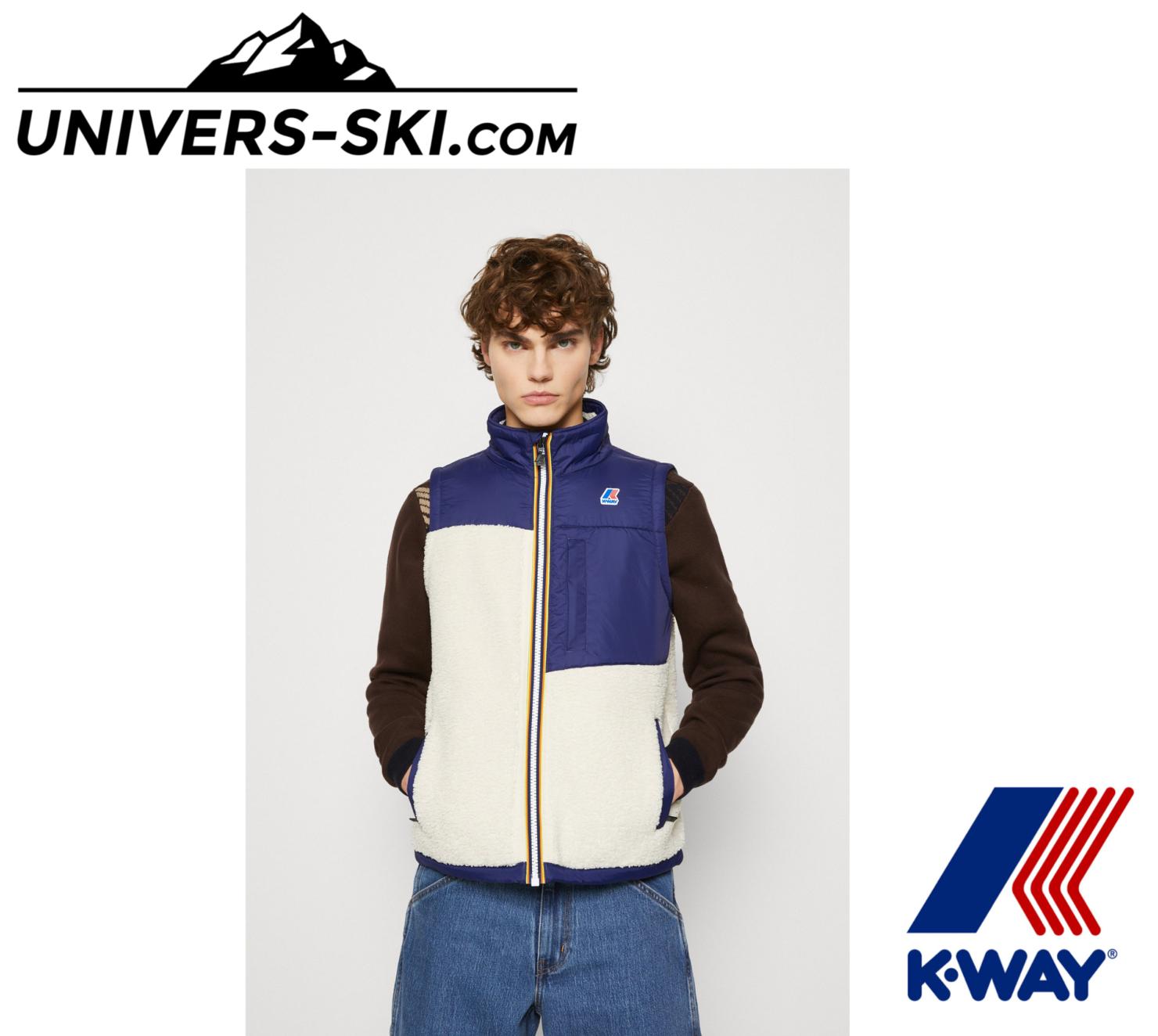 Veste sans manche K-Way Le Vrai 3.0 Neize Orsetto Ecru Blue Medieval 2026