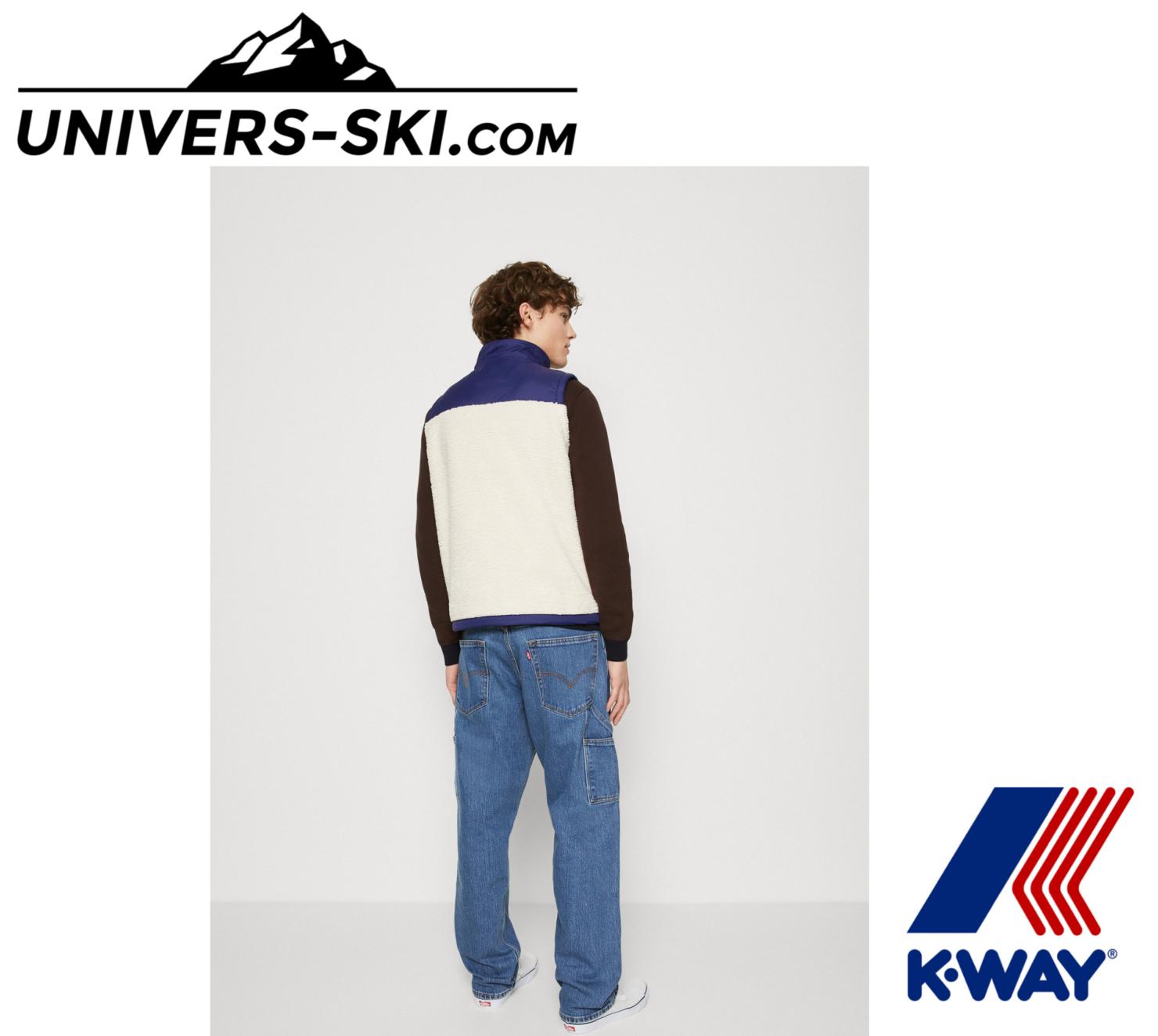 Veste sans manche K-Way Le Vrai 3.0 Neize Orsetto Ecru Blue Medieval 2026