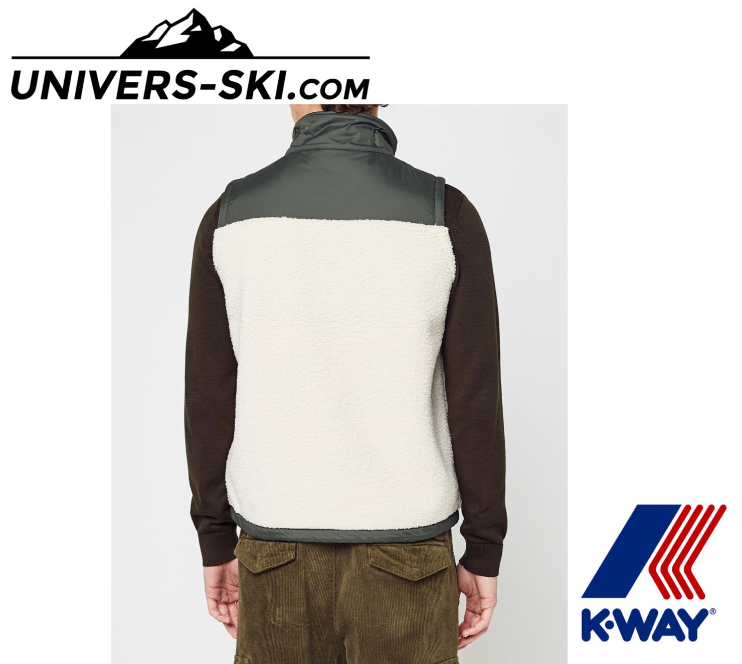 Veste sans manche K-Way Le Vrai 3.0 Neize Orsetto Ecru Green Blackish 2026