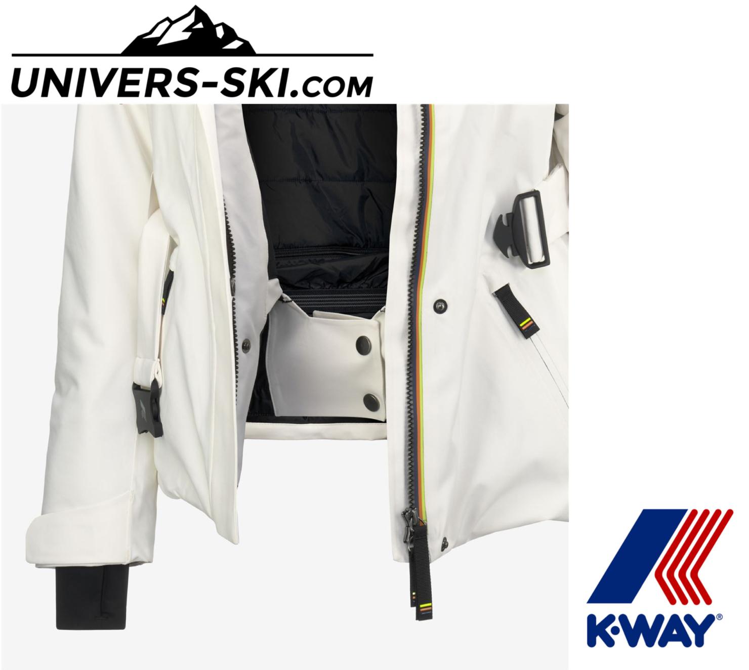 Veste de ski K-Way Femme Chevril Micro White Gardenia 2026