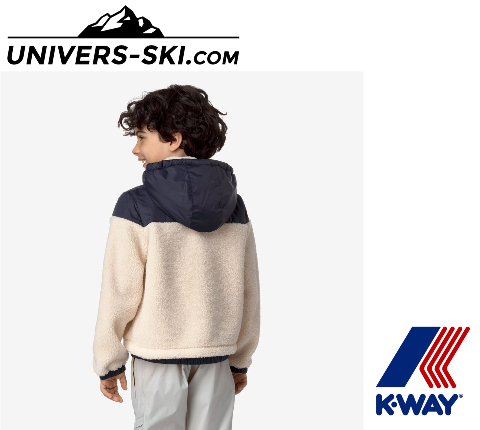 Veste K-Way Jildaz Orsetto Kids Ecru Blue Depth 2026