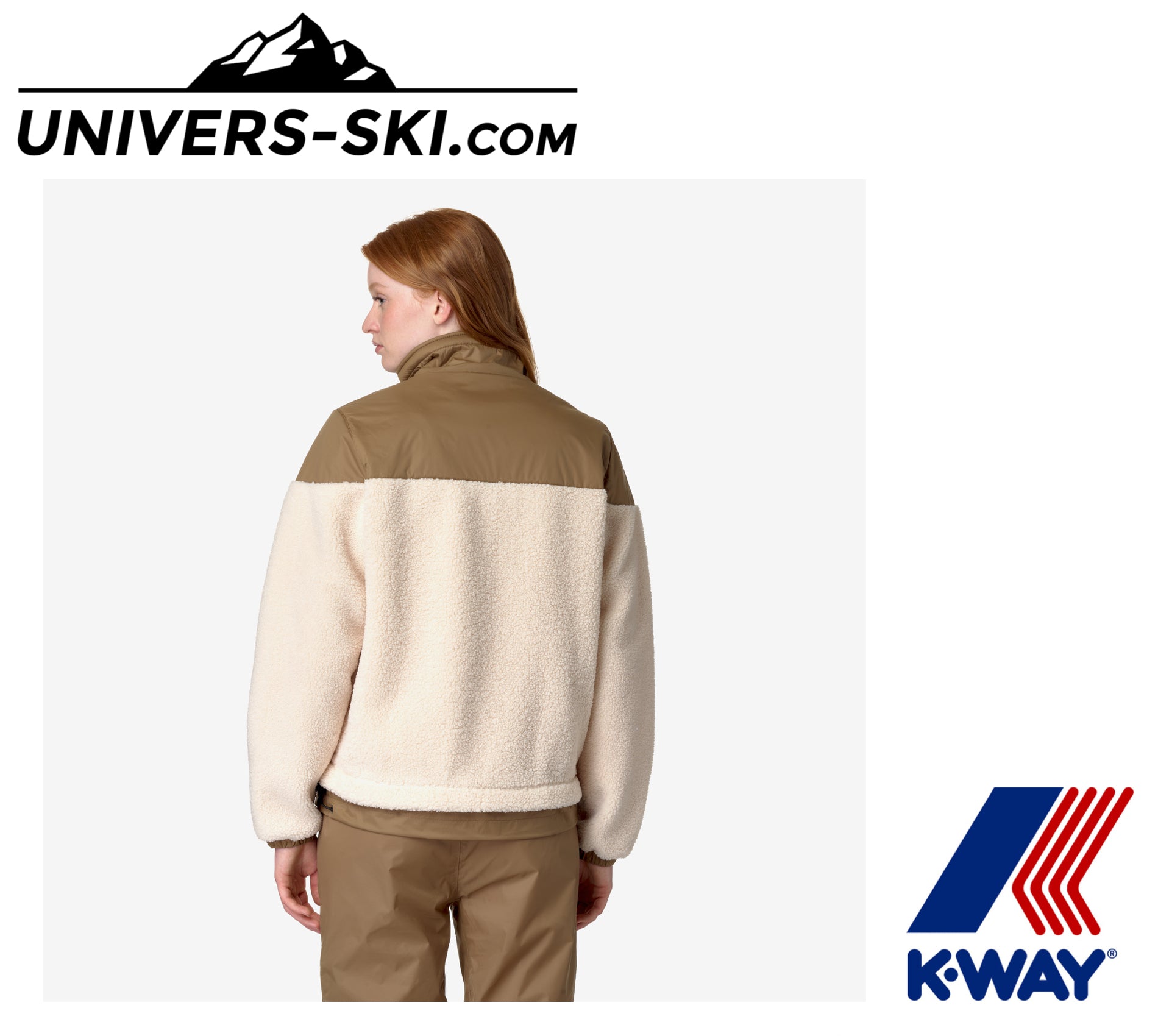 Veste K-Way Le Vrai 3.0 Jilde Orsetto Ecru Brown Corda 2026