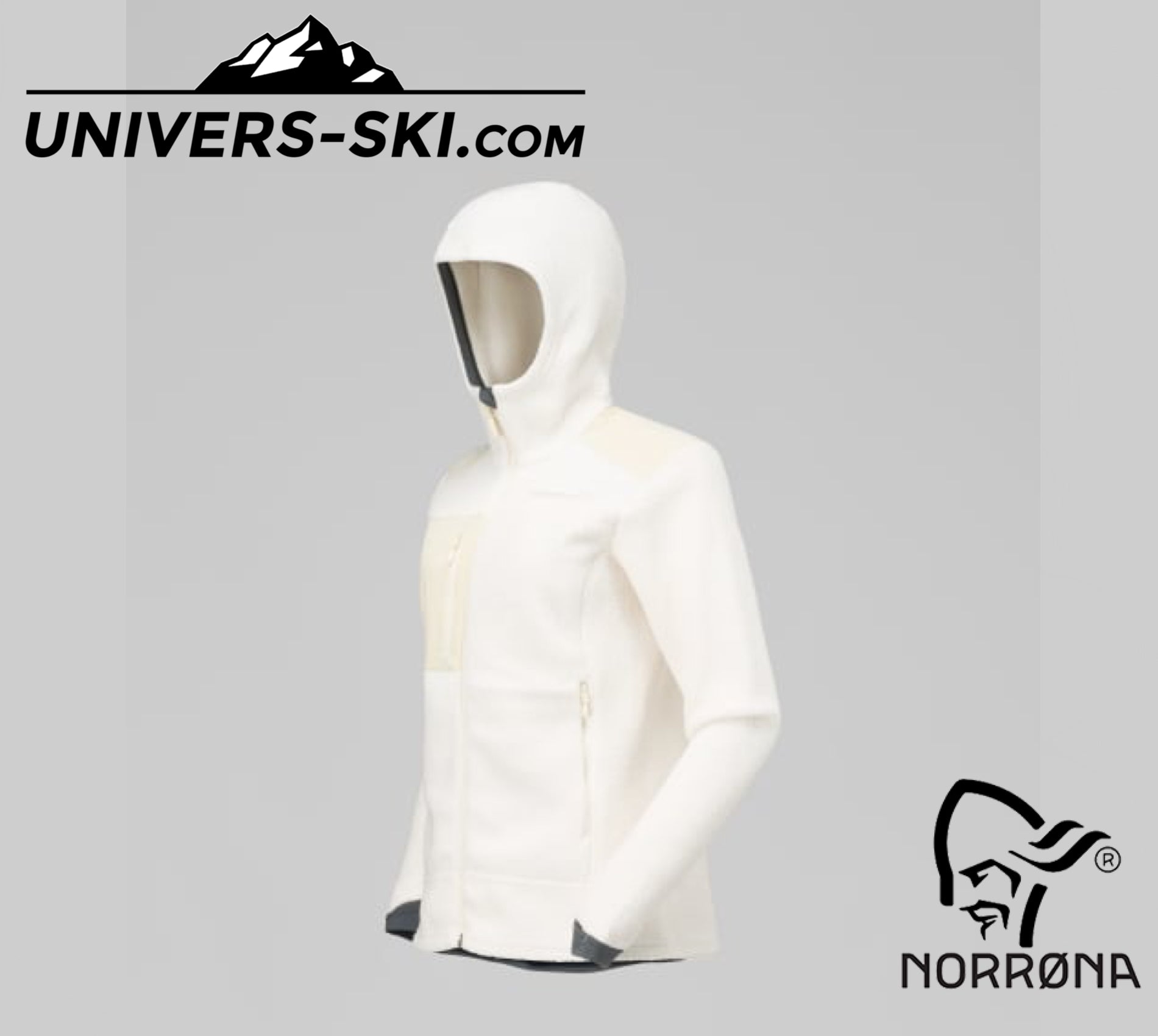 Veste Femme NORRONA Trollveggen Warm3 Zip Hood W’s Whisper White 2026