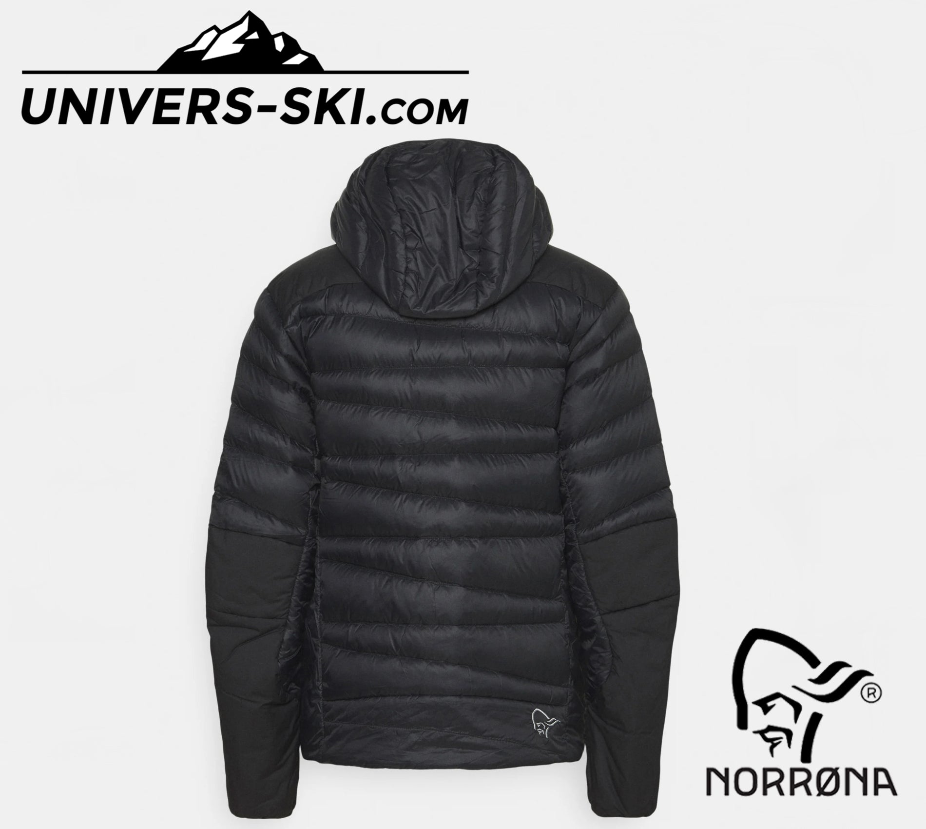 Veste Homme NORRONA Falketind Down750 Zip Hood M’s Caviar Black 2027
