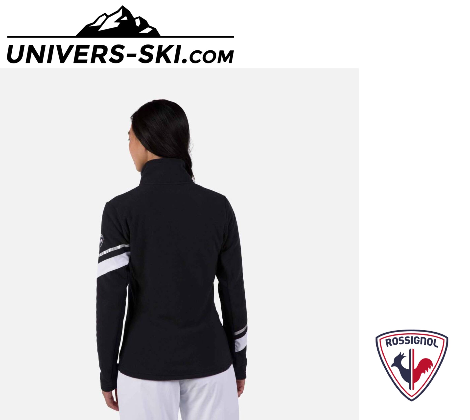 Veste de ski ROSSIGNOL Femme W Strawpile Fleece HZ Black 2026