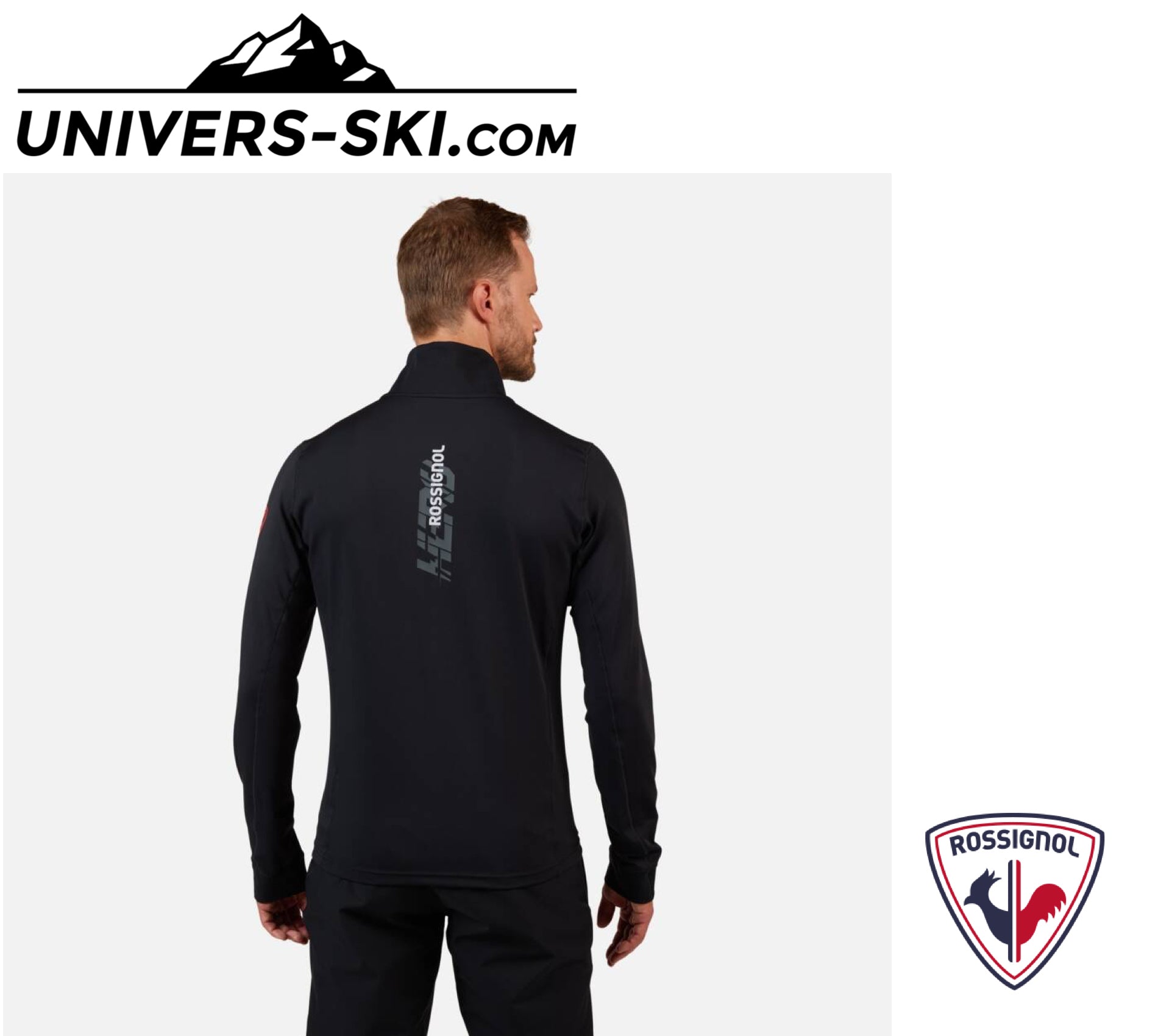 Veste ROSSIGNOL Homme Hero Mid Layer Stretch JKT Black 2026