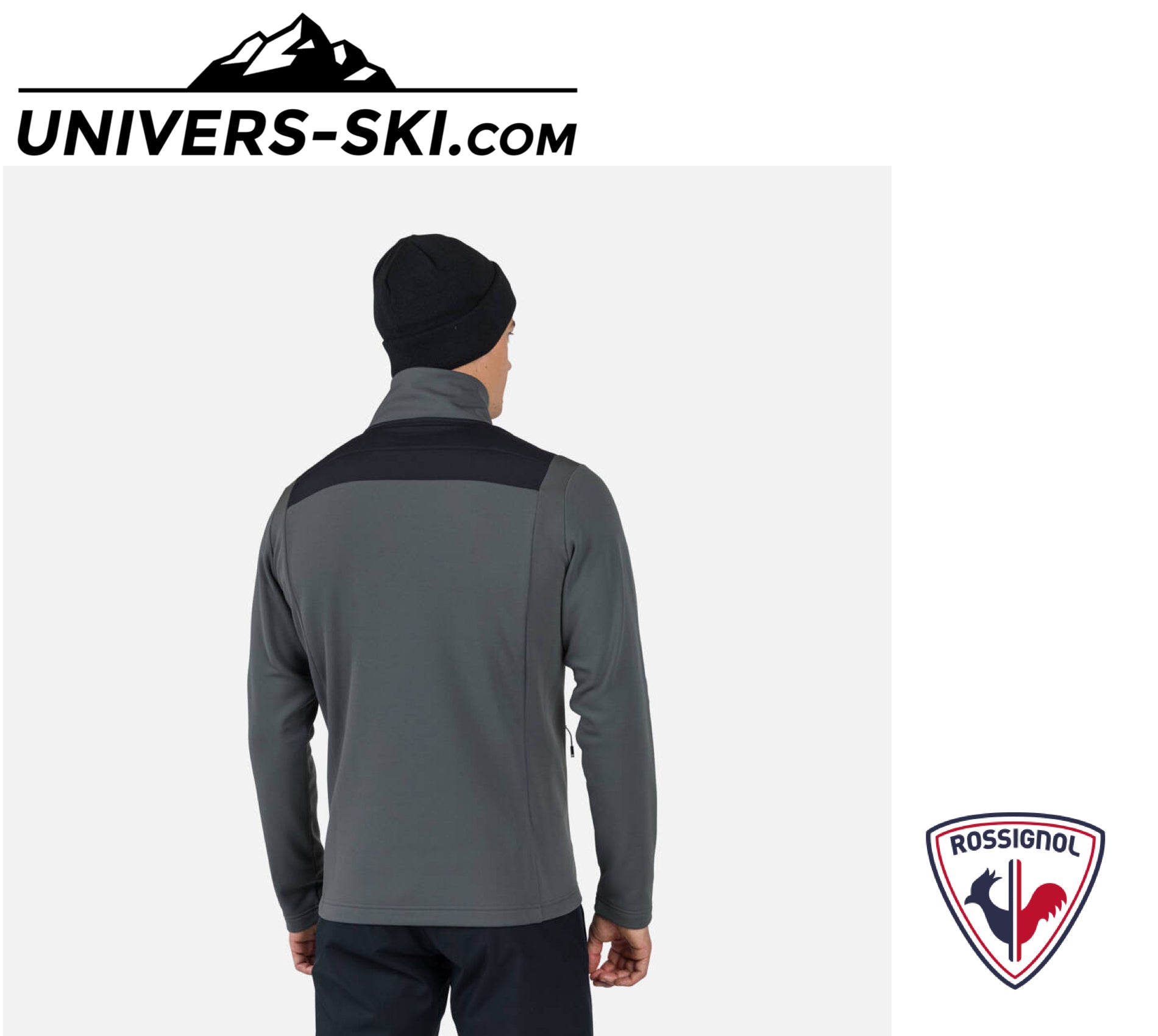 Veste ROSSIGNOL Homme New Hero Classique Hybrid Clim Onyx Grey 2026