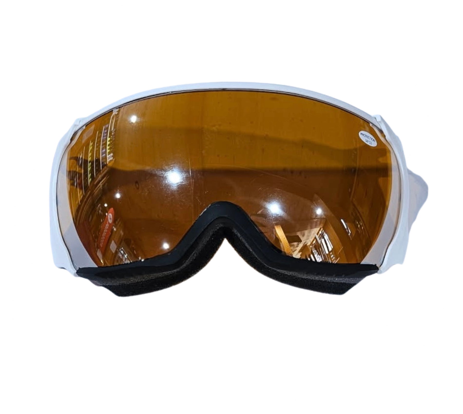 Visière pour Casque de Ski HMR Blanche Miroitée Orange