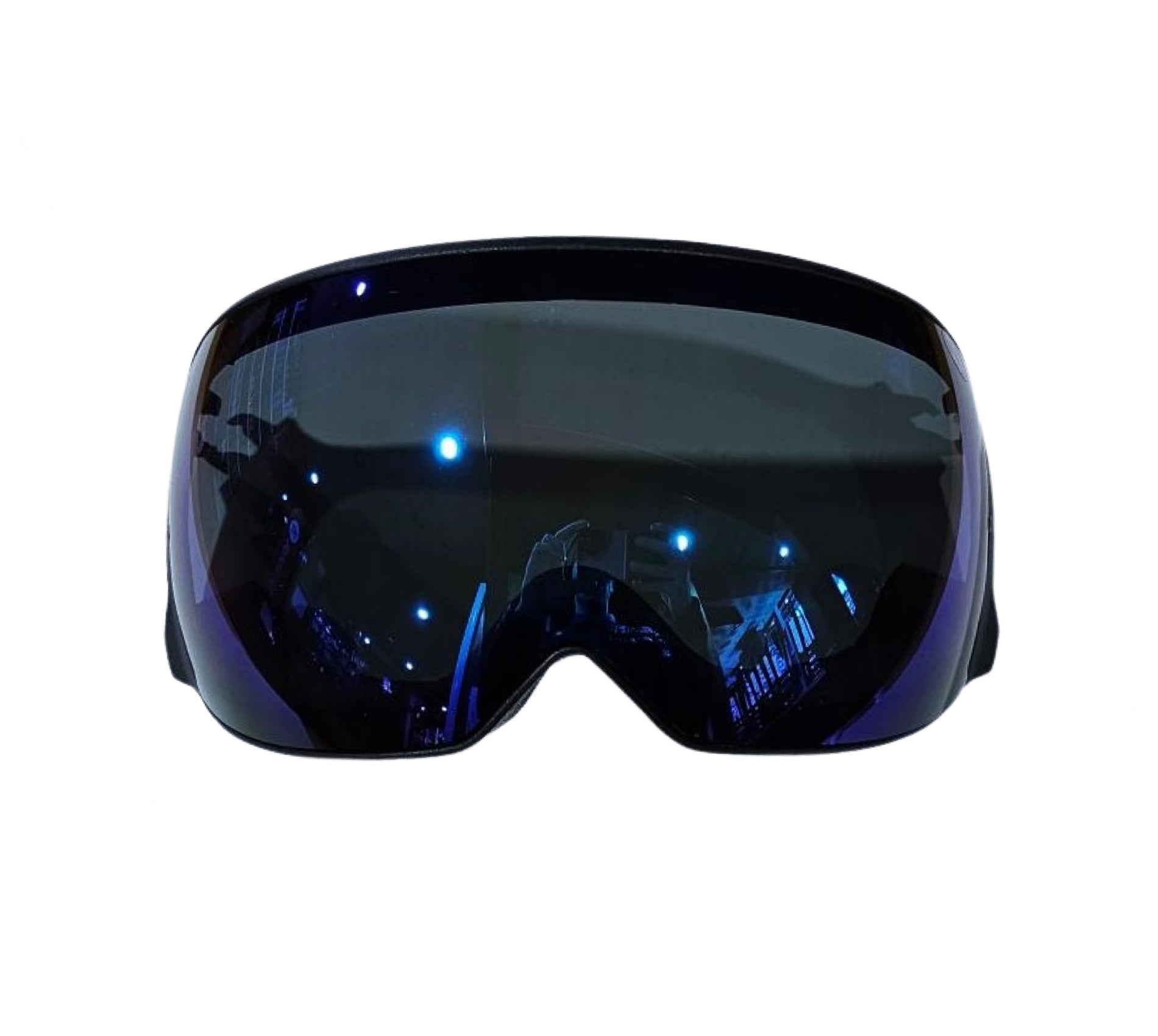 Visière pour Casque de Ski HMR Noire Miroitée Bleu
