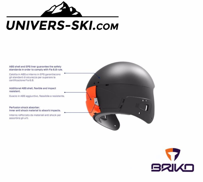 BRIKO PROTTETO System pour Casque Vulcano FIS 6.8 Orange