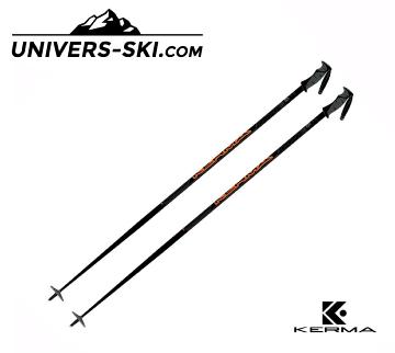 Bâtons de ski KERMA Vector Plus Bi mat Noir / Orange 2020