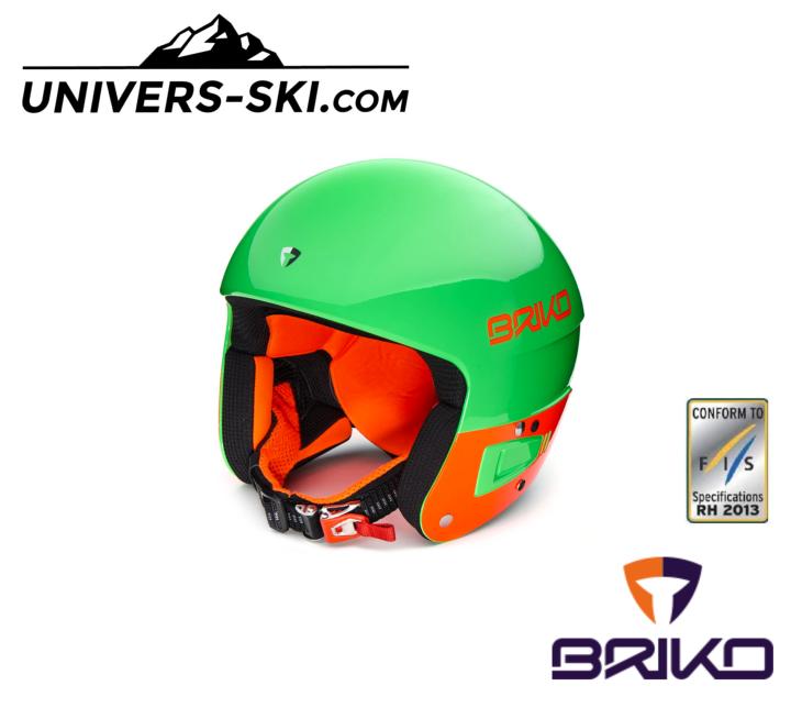 Casque de ski Junior BRIKO Vulcano FIS 6.8 Junior FLUO ORANGE VERT 2022
