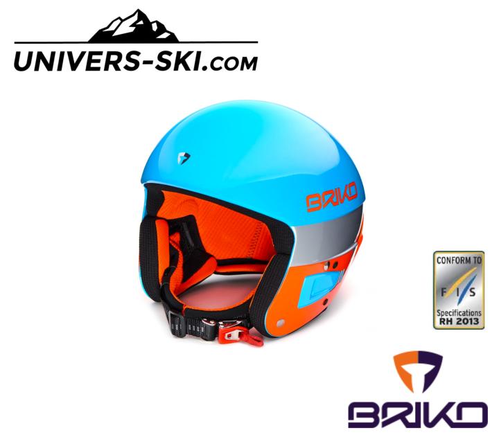 Casque de ski BRIKO Vulcano FIS 6.8 FLUO ORANGE BLEU ADULTE 2022