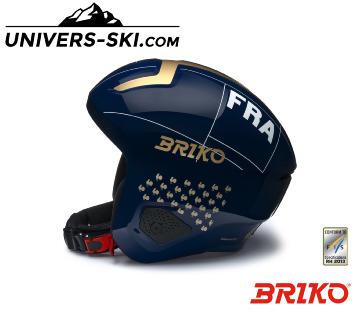 Casque de ski BRIKO Vulcano FIS 2.0 France Shiny Tangaroa Blue Gold White 2024