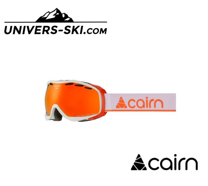 Masque de ski Cairn Adulte ALPHA Blanc Orange SPX 3000 2023