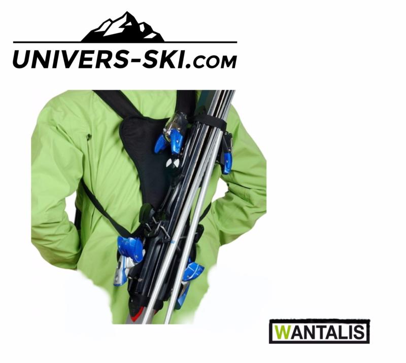 Wantalis Skiback Porte-Ski révolutionnaire, Noir Adulte Standard