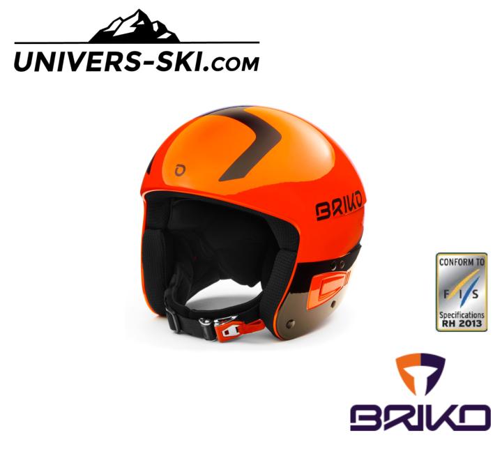 Casque de ski Junior BRIKO Vulcano FIS 6.8 Junior ORANGE NOIR 2022