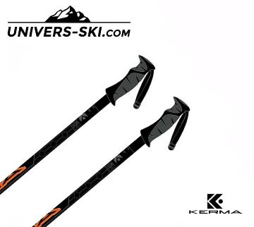 Bâtons de ski KERMA Vector Plus Bi mat Noir / Orange 2020